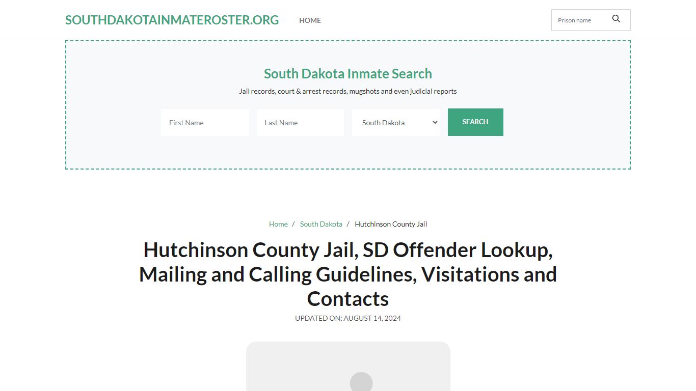 Hutchinson County Jail, SD: Inmate Search Options, Visitations, Contacts