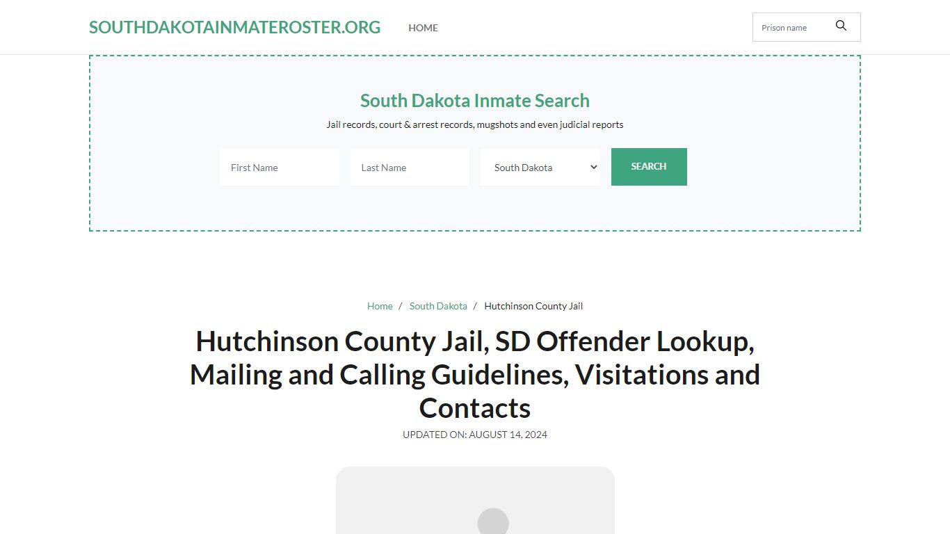 Hutchinson County Jail, SD: Inmate Search Options, Visitations, Contacts